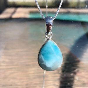 Larimar Sterling Silver Pendant I (NWOT)